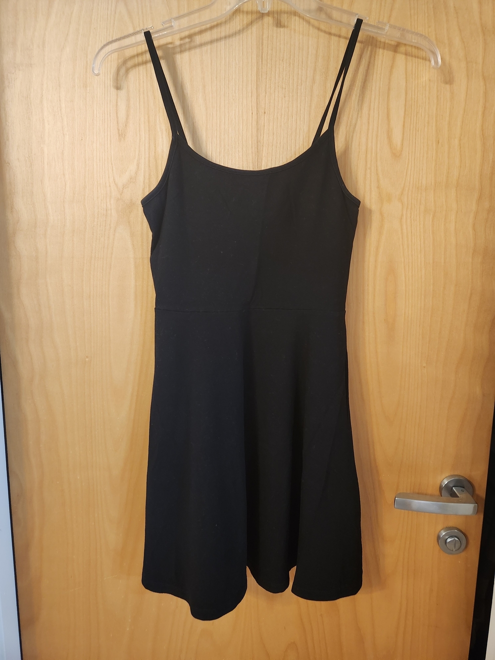 H&M Black Spaghetti Strap Skater Dress